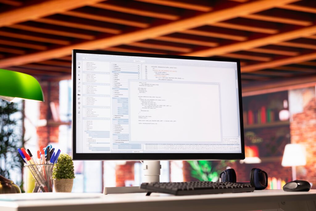 Developer adding schema markup code to a WordPress website using a code editor.