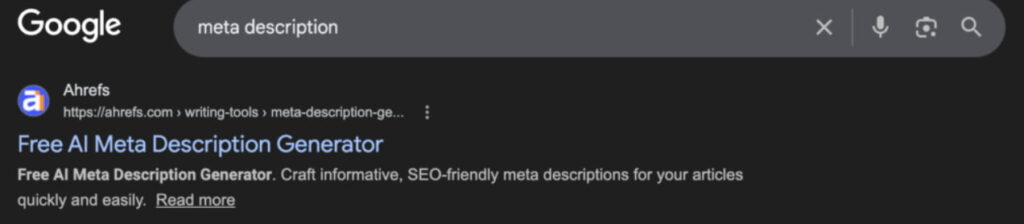 Free AI Meta Description Generator