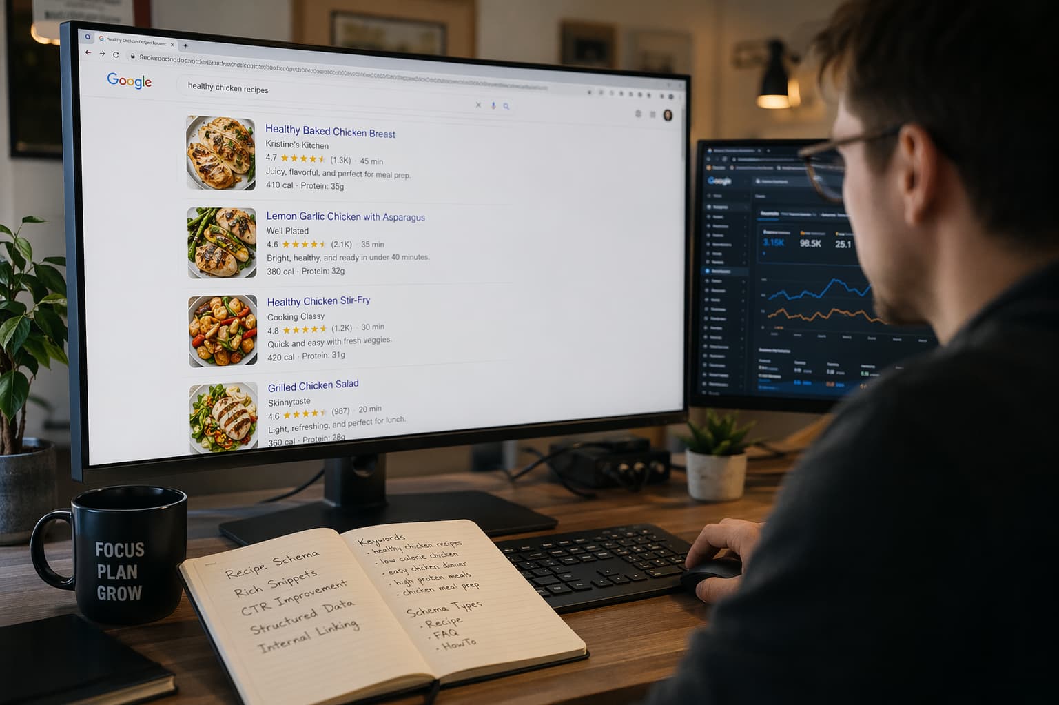 recipe rich snippets in Google search results